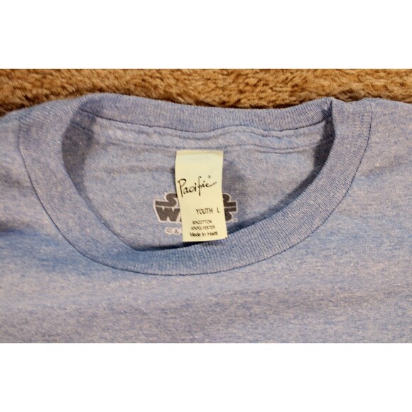 Mad Engine Star Wars X-Wing Retro Vintage Logo Graphic T-Shirt (YL) Light Blue - Picture 3 of 6